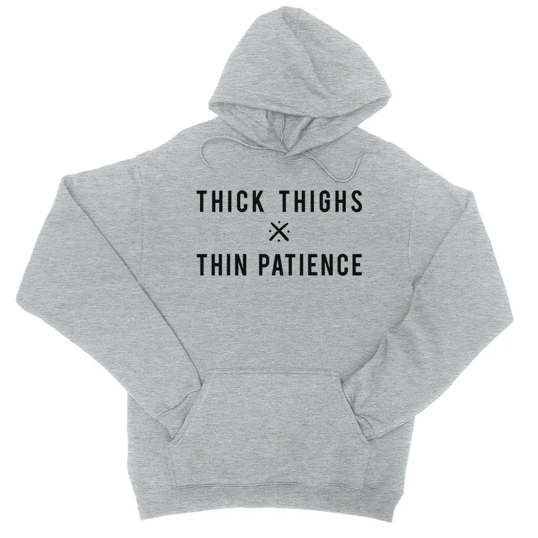 365 Printing Thick Thighs Thin Patience Womens Hoodie Funny Workout Quote Hoodie