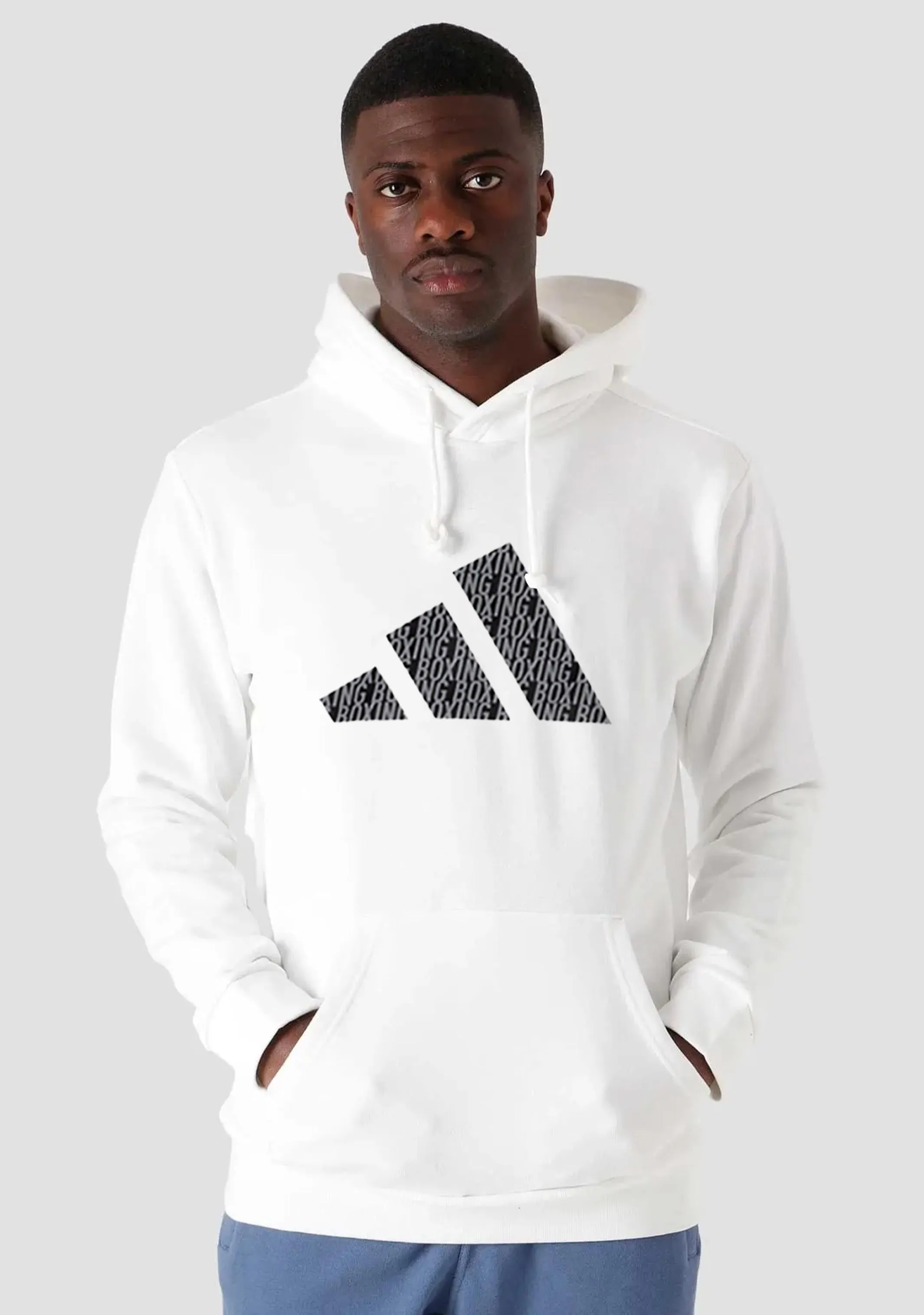 Adidas Mens Perfo Script Graphic Hoodie <br> ADICLHDPS-BX