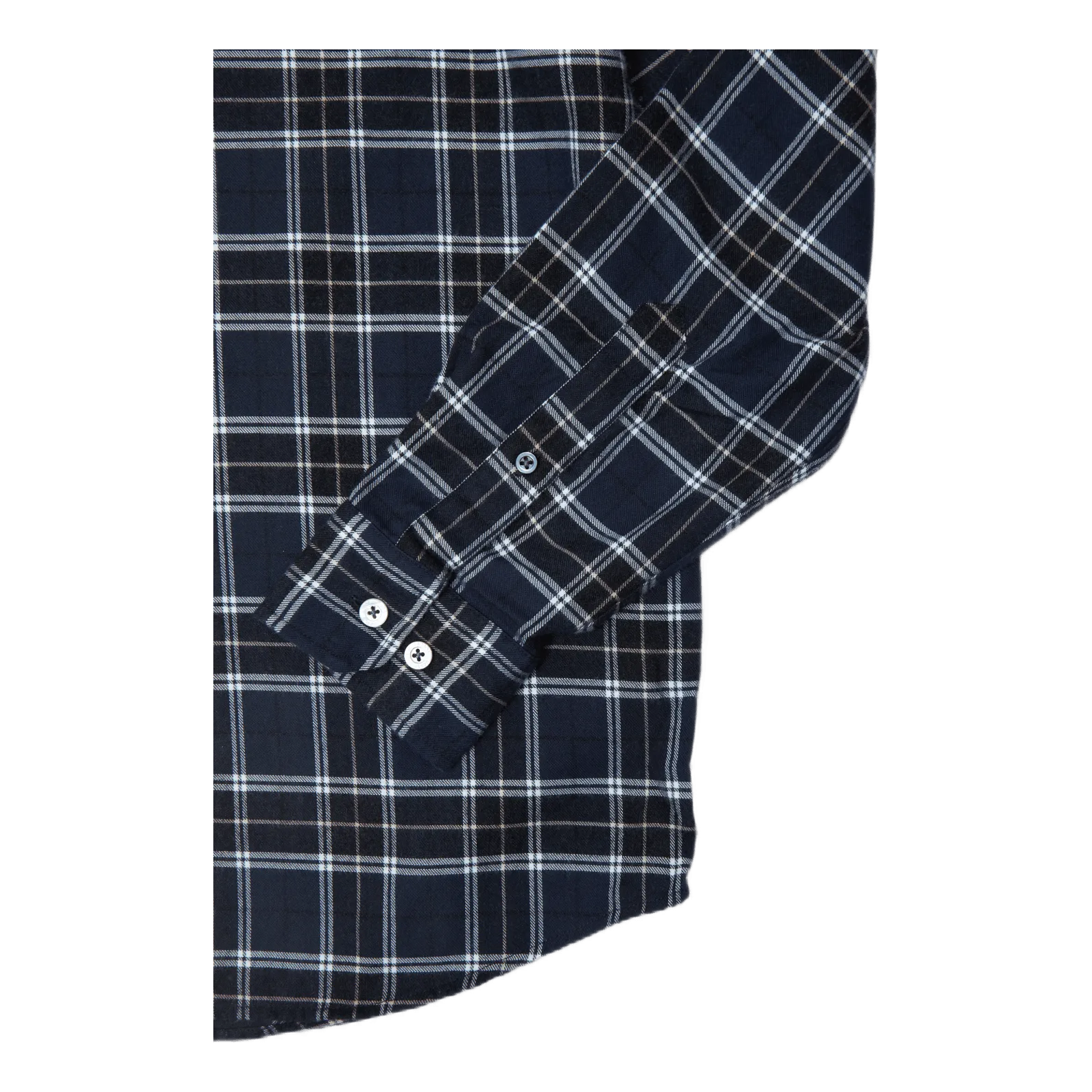 Anton Brushed Flannel Check Dark Navy