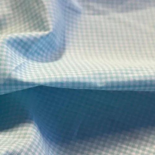 Aqua | Gingham 1/16" Check Shirting - SKU 7110B #S199