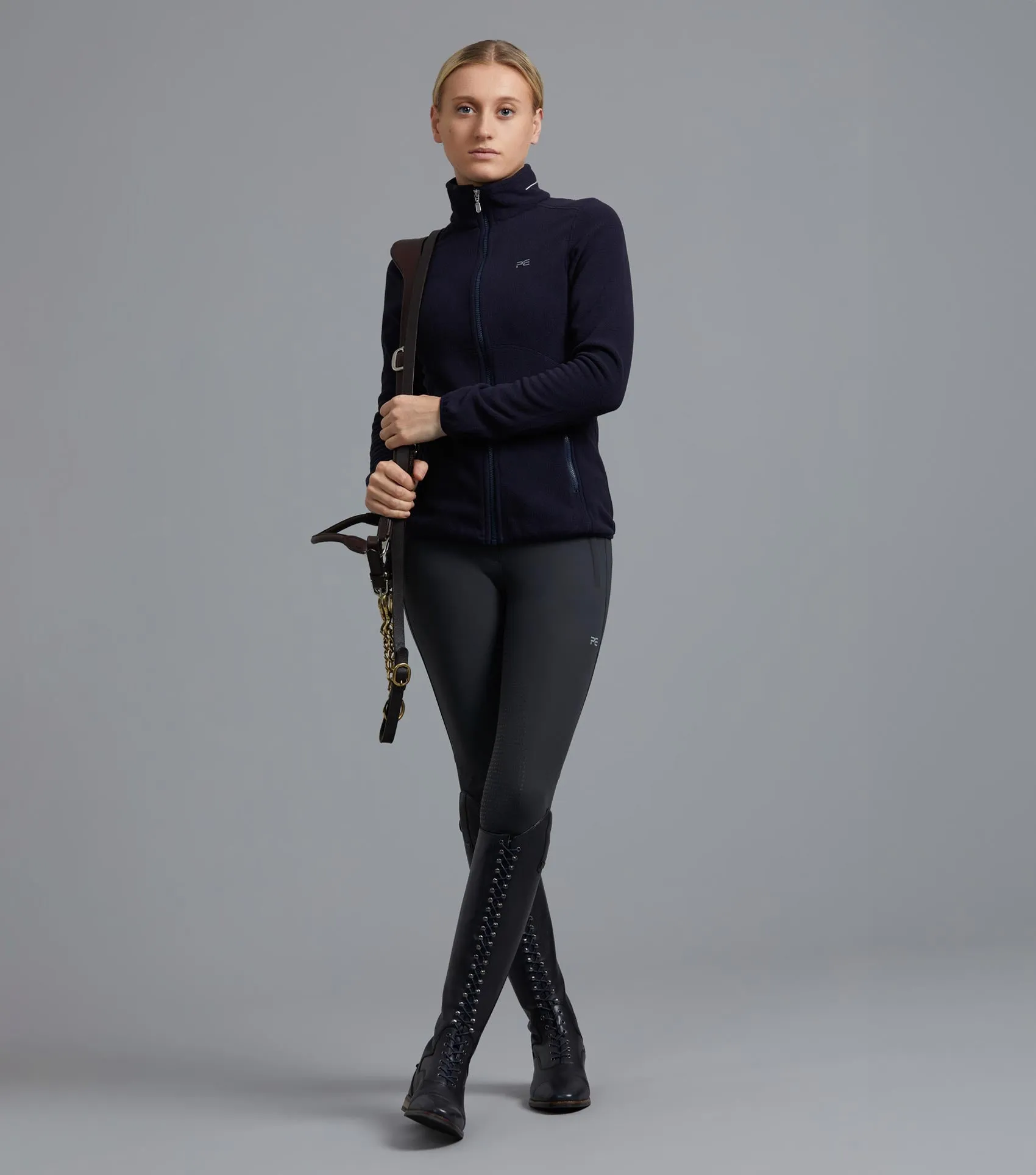 Ascendo Microfleece Riding Top Navy