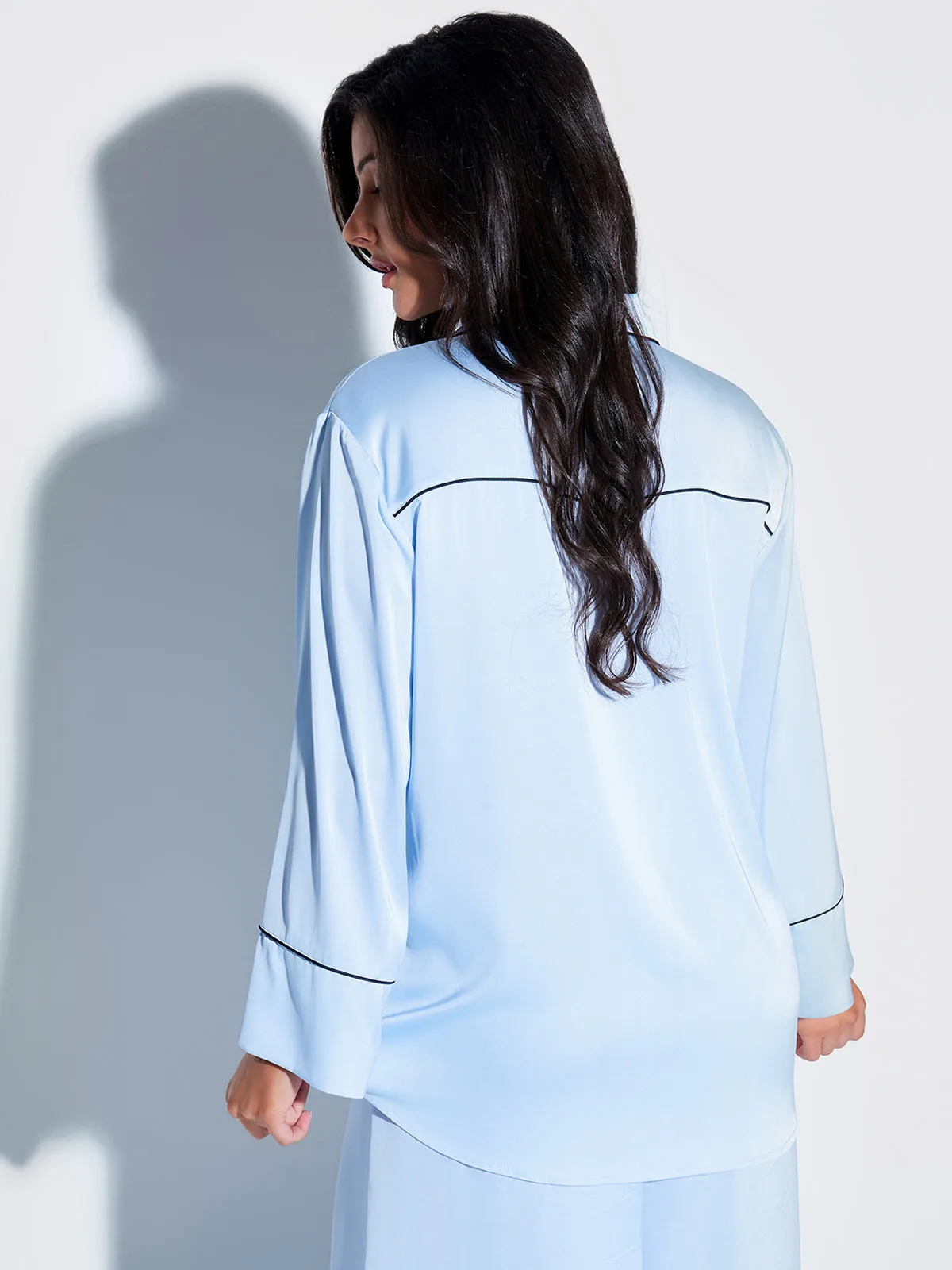 Astoria Satin Sleep Long Sleeve Button Down