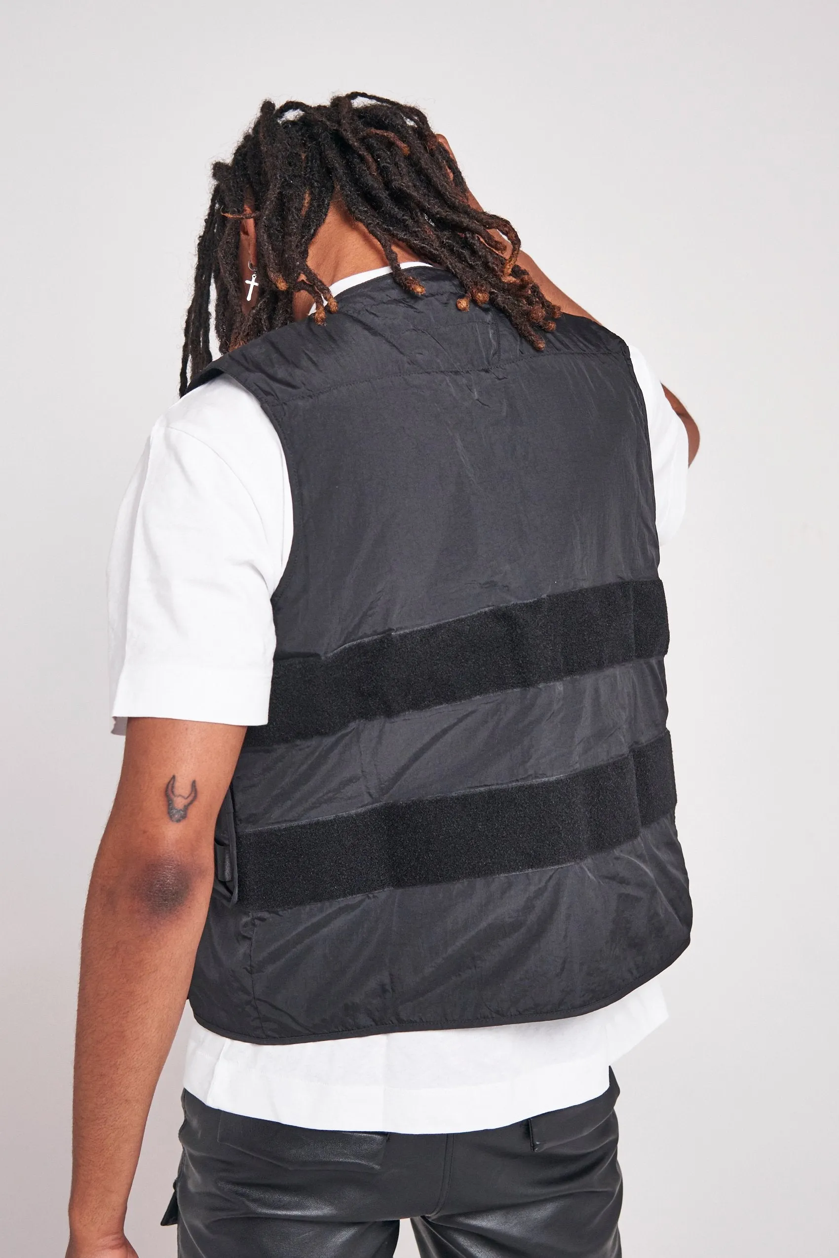 Black Nylon Utility Vest