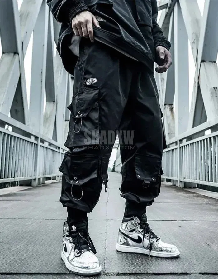 Black Techwear Cargo Pants