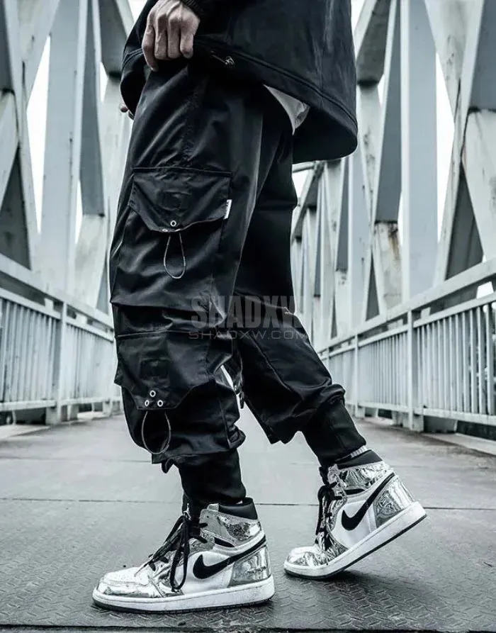 Black Techwear Cargo Pants