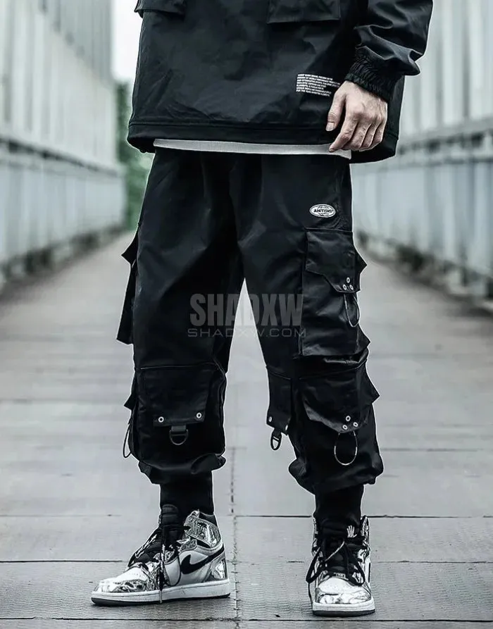 Black Techwear Cargo Pants