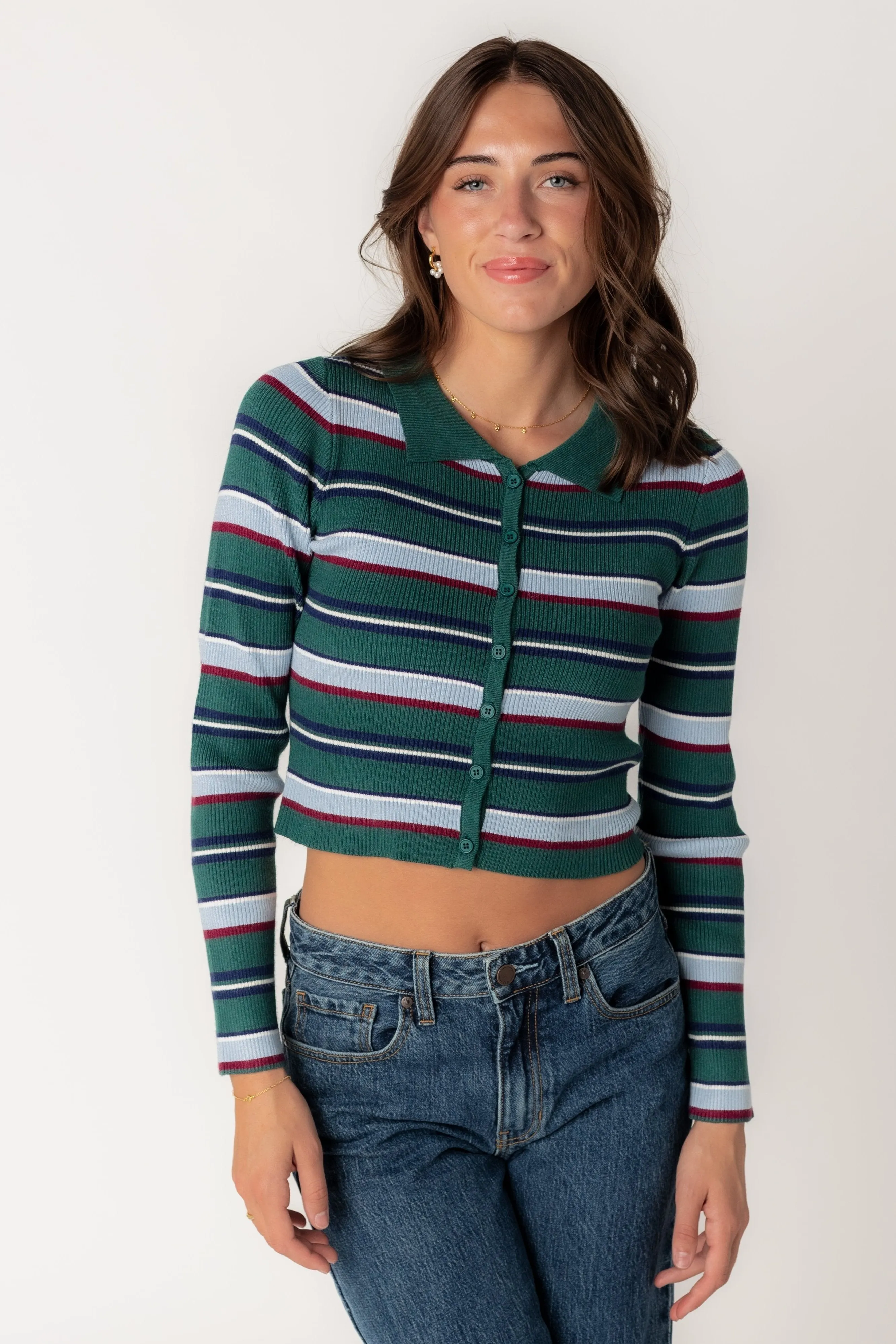 Brooklyn Collared Button Down Sweater