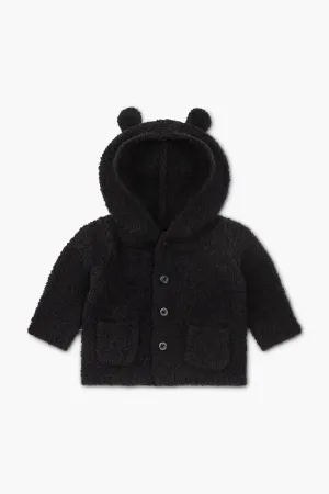 Brushed Yarn Teddy Cardigan_Charcoal