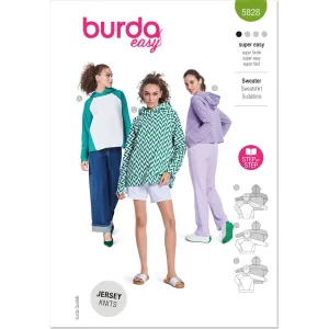 Burda Style Pattern 5828 Misses' Sweater B5828