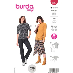 Burda Style Pattern 6067 Misses' Top with Raglan Sleeves B6067