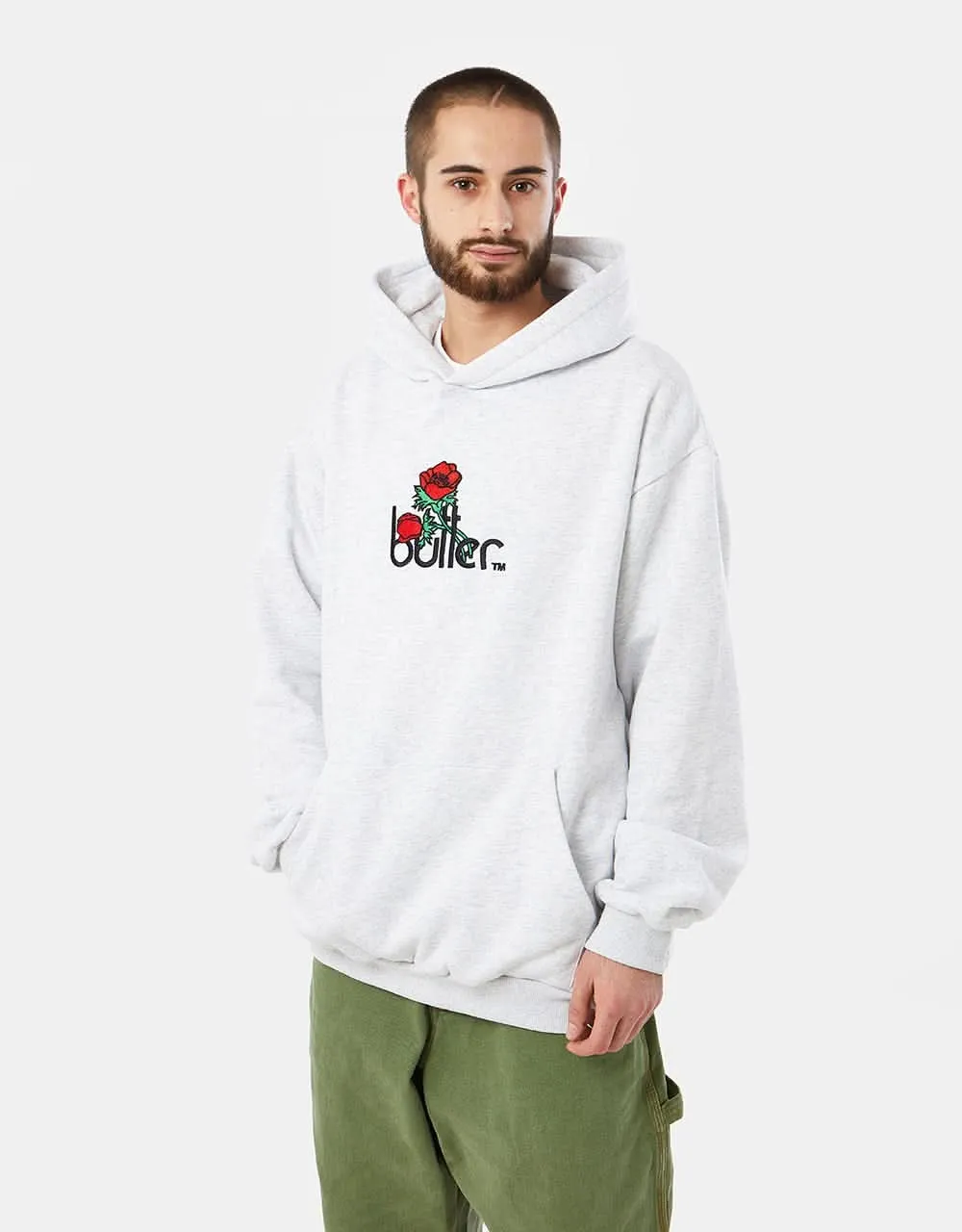 Butter Goods Windflowers Pullover Hoodie - Ash Grey