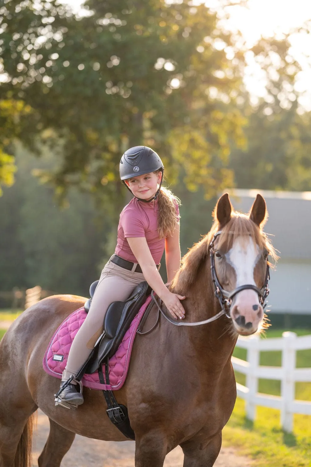 Childrens Sara Sun Shirt in Rosewood