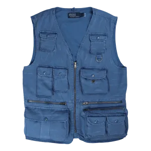 Chino Utility Vest Retreat Blue