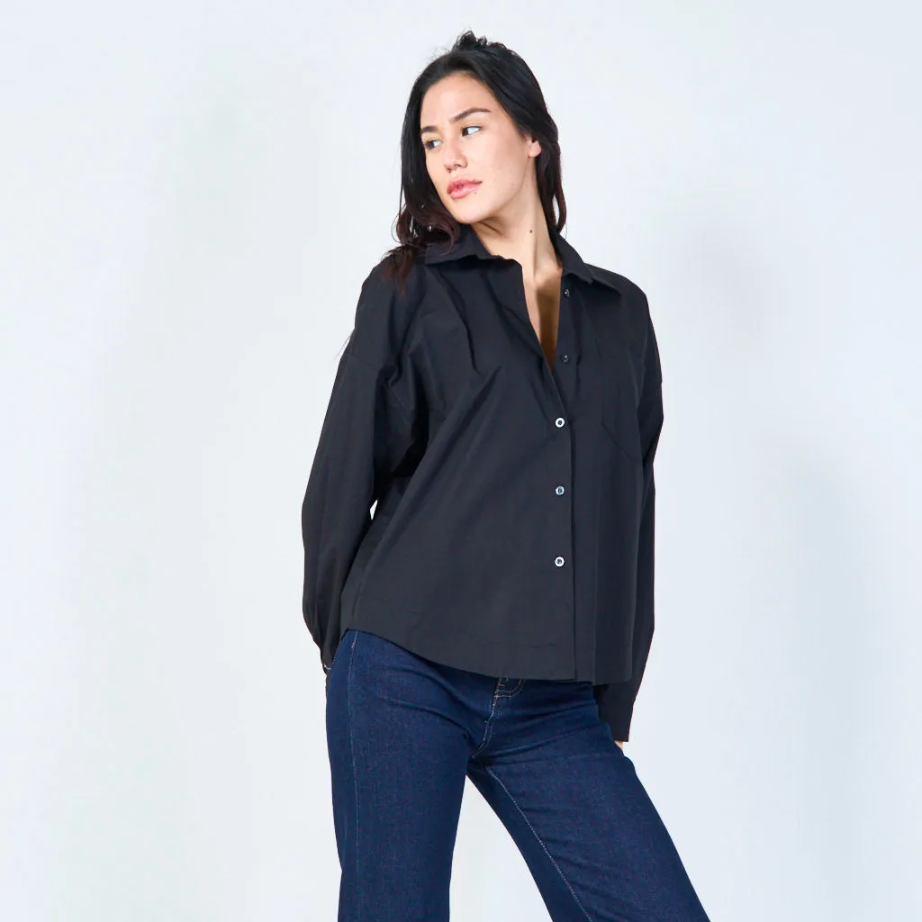 Classic cotton button-up shirt wholesale