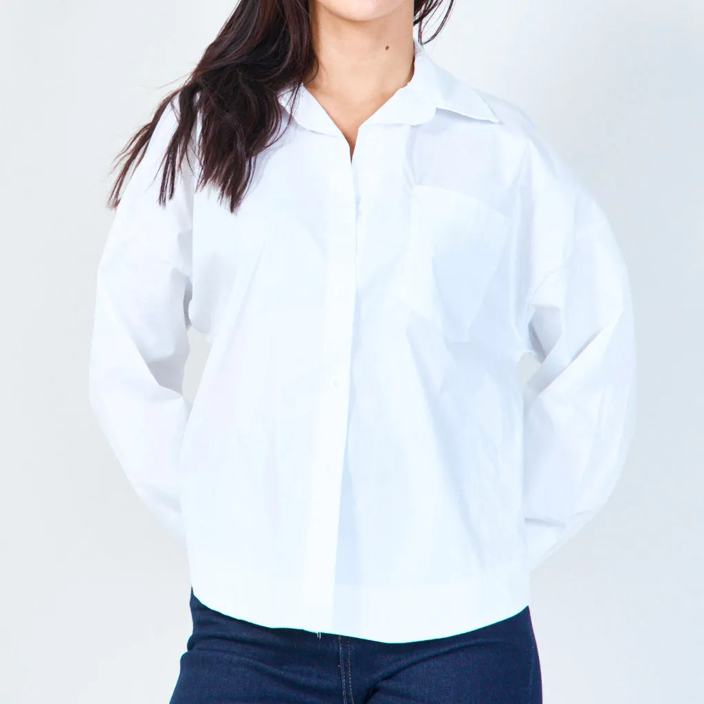 Classic cotton button-up shirt wholesale