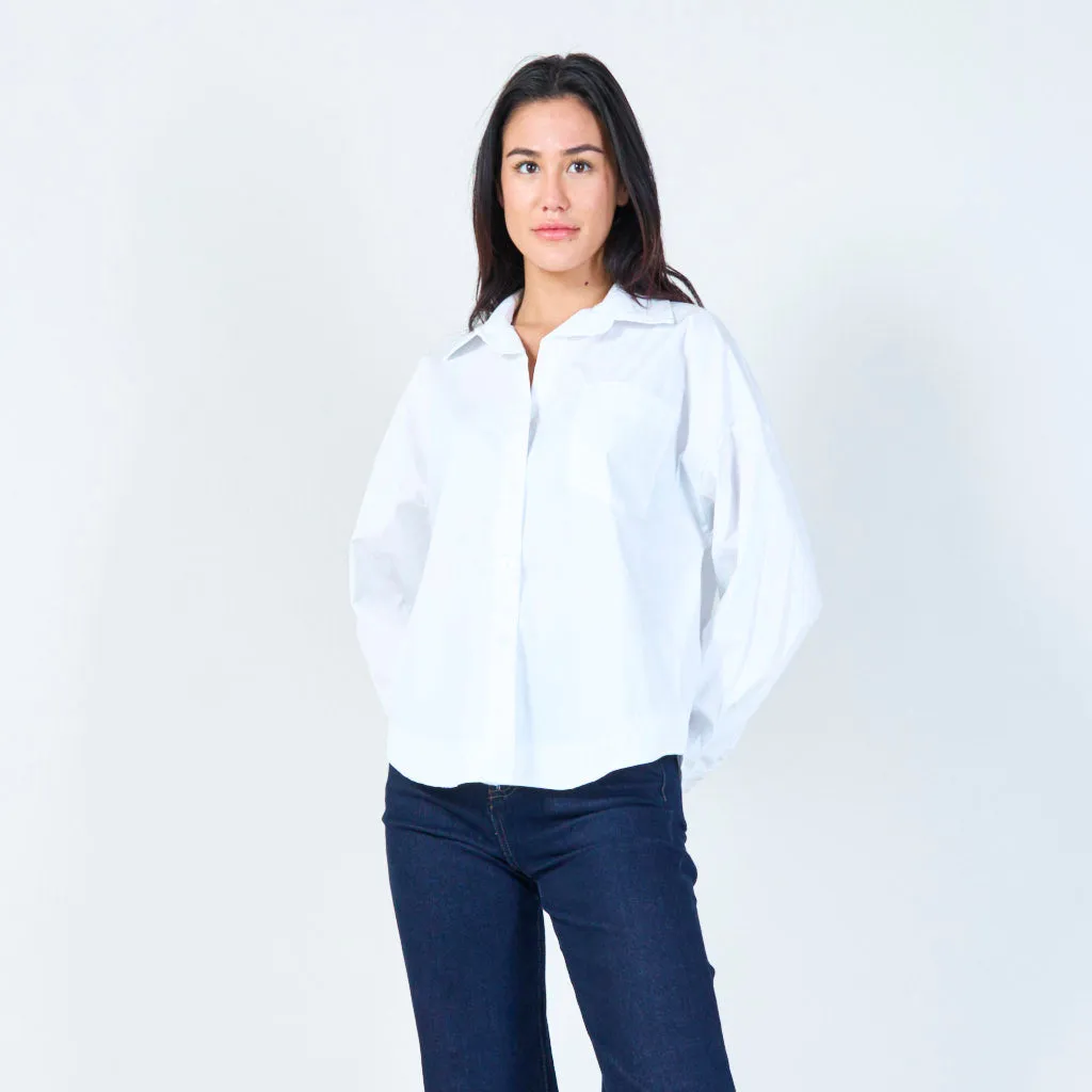 Classic cotton button-up shirt wholesale