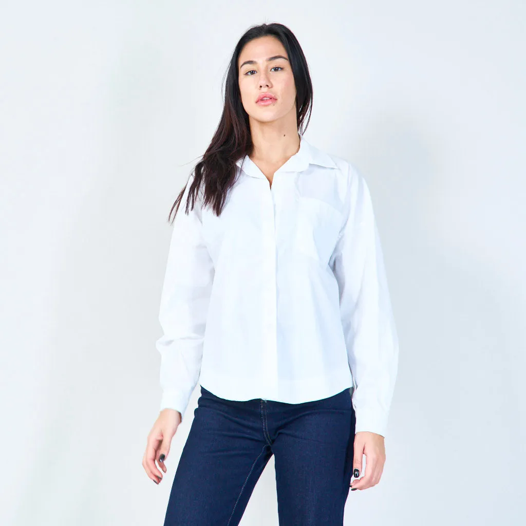 Classic cotton button-up shirt wholesale