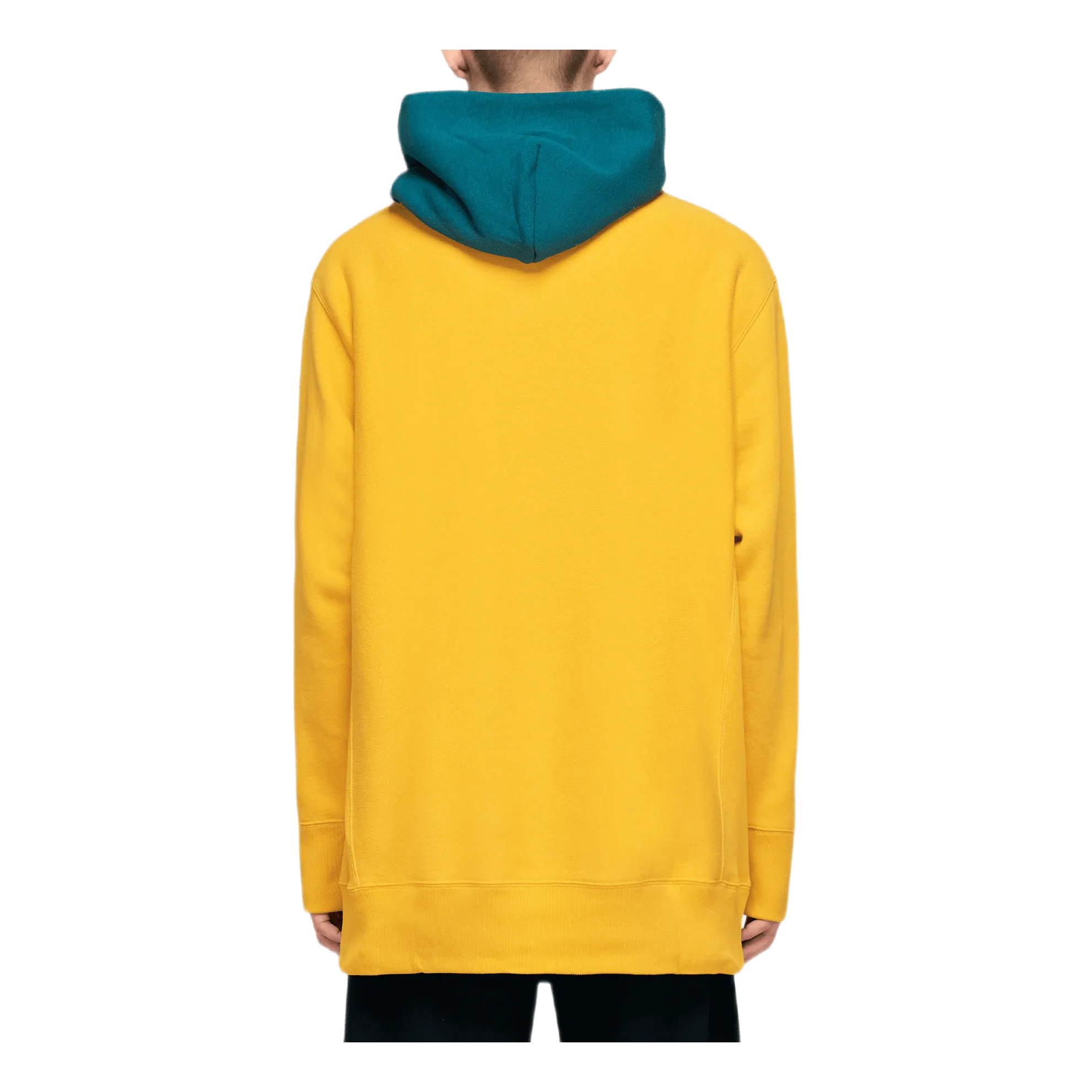 Color Block Hooded Sweatshirt Yellow