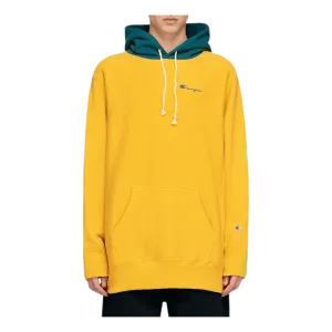 Color Block Hooded Sweatshirt Yellow