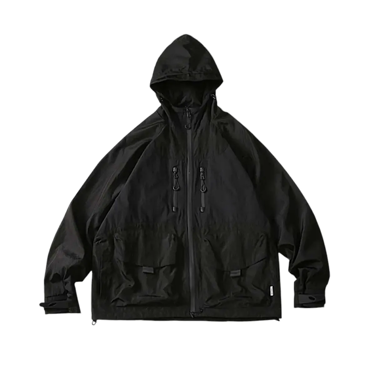 Color block windbreaker with rubberized zippers