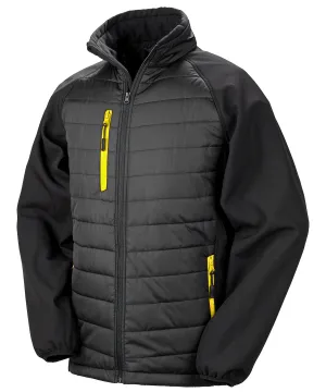 Compass padded softshell jacket | Black/Yellow