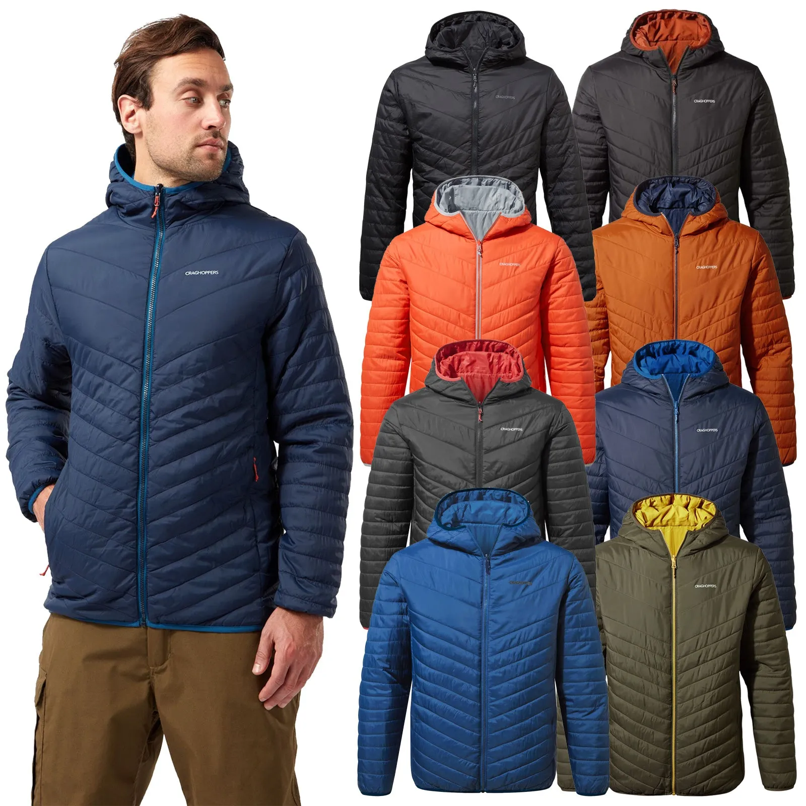 Craghoppers Mens Compresslite V Hooded Jacket