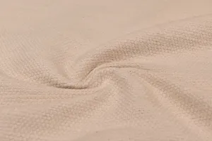 Cream Plain Cotton Handloom Fabric