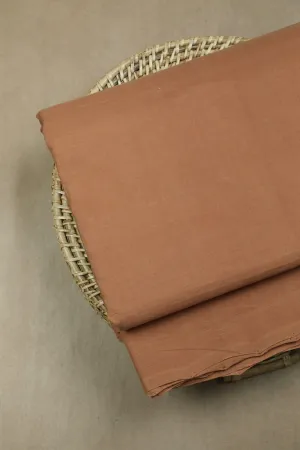 Dark Caramel Beige Handwoven Mangalagiri Cotton Fabric