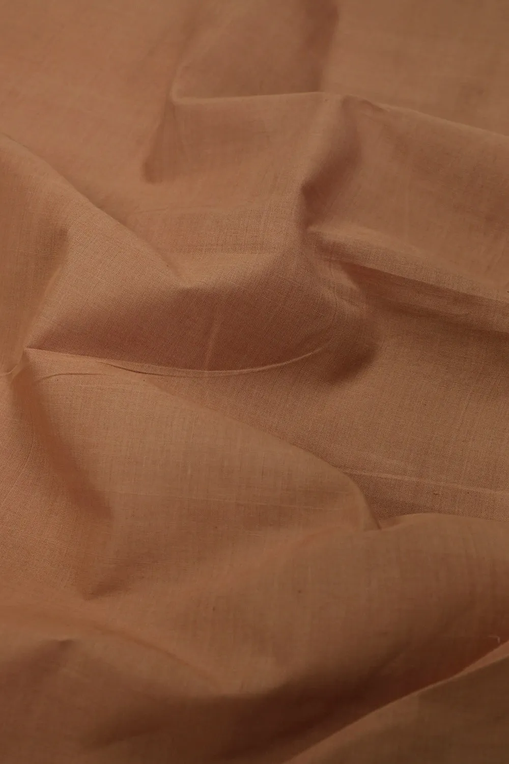 Dark Caramel Beige Handwoven Mangalagiri Cotton Fabric