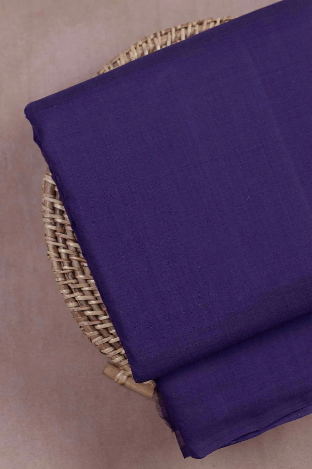 Dark Purple Mangalagiri Cotton Fabric