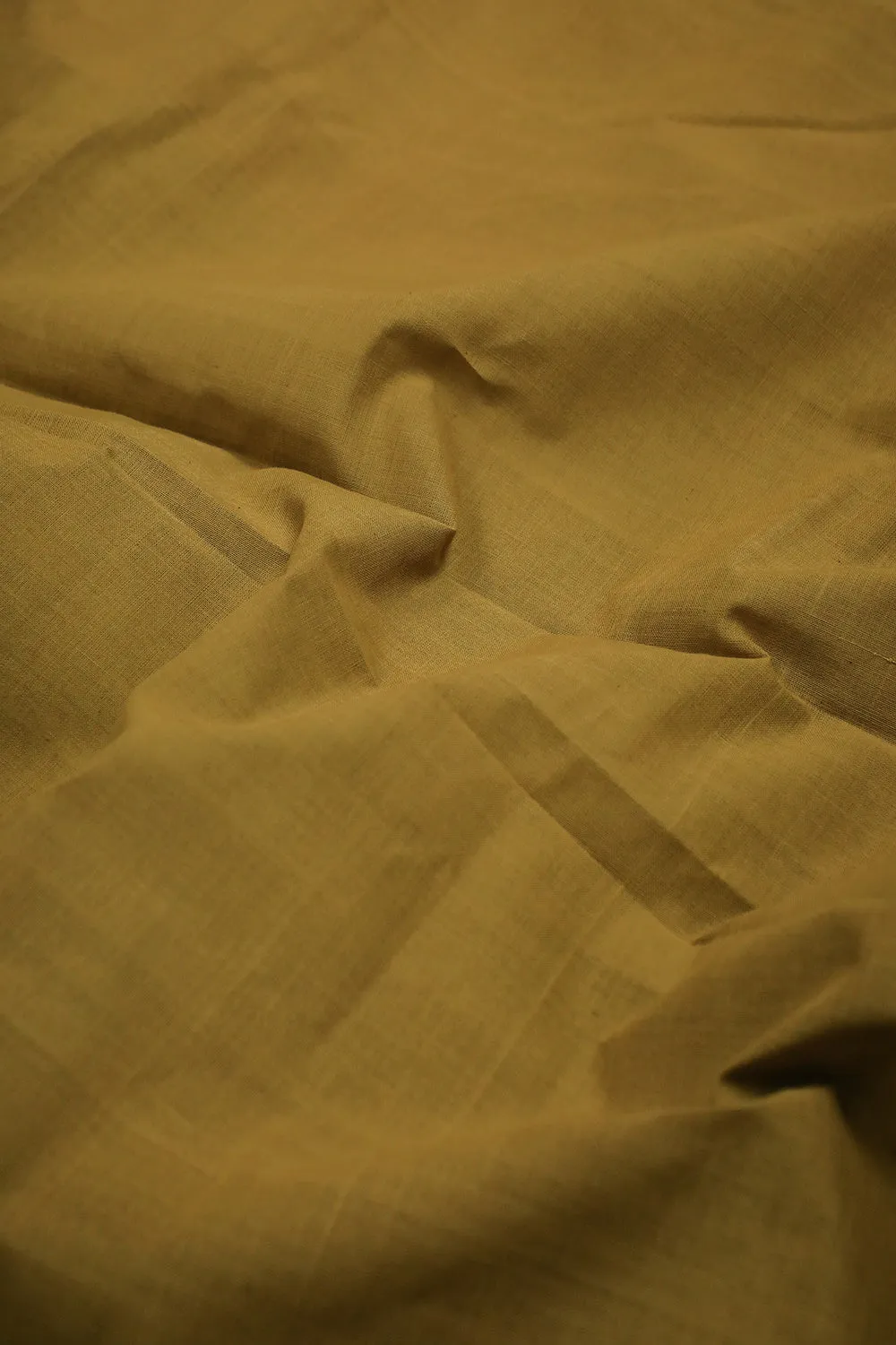 Deep Fenugreek Yellow Mangalagiri Cotton Fabric