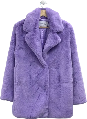 Fashion Nova Purple Faux Fur Coat UK XS