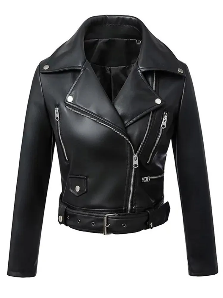 Faux PU Leather Jacket