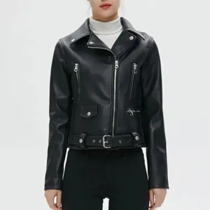 Faux PU Leather Jacket