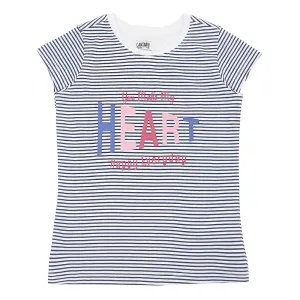 Girls Casual White Half Sleeves  T-Shirt