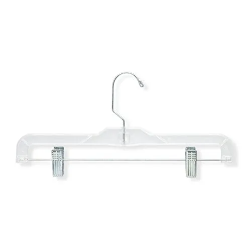 Honey-Can-Do HNG-01180 Skirt/Pant Hanger with Clips, 2-Pack, Clear