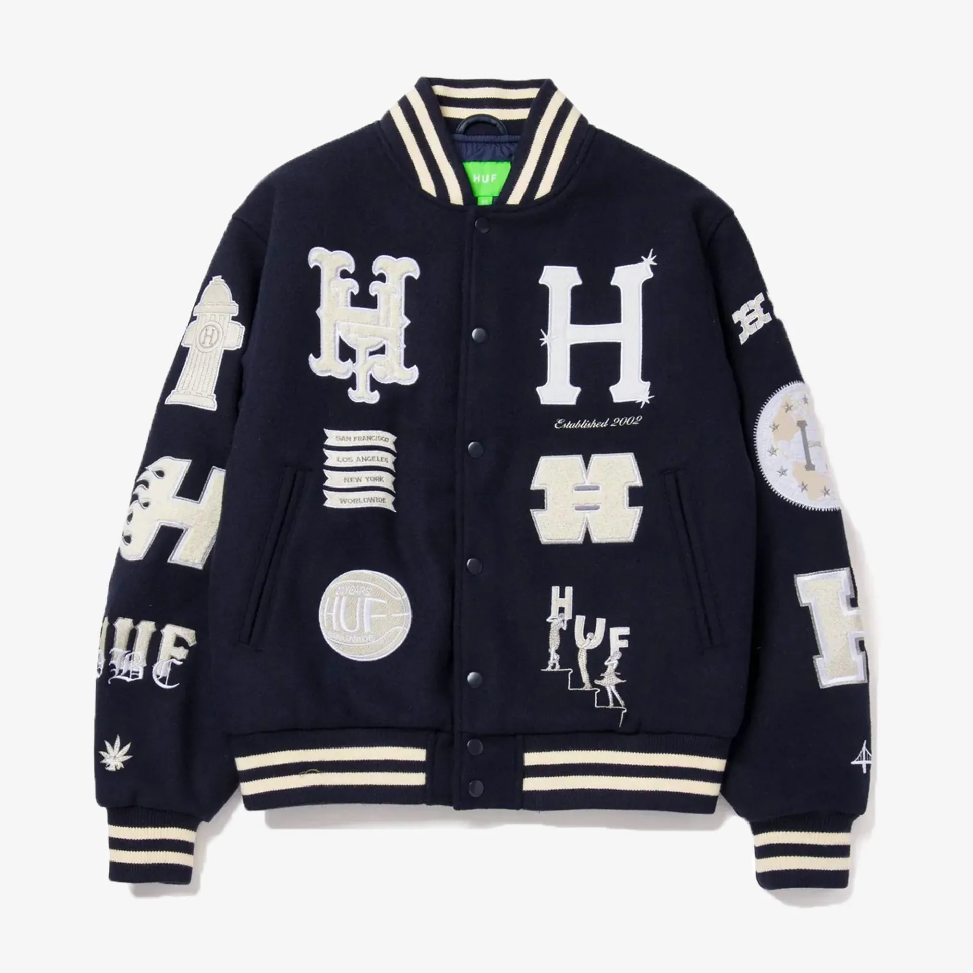 HUF | YEAR CLASSIC H VARSITY JACKET 'NAVY'