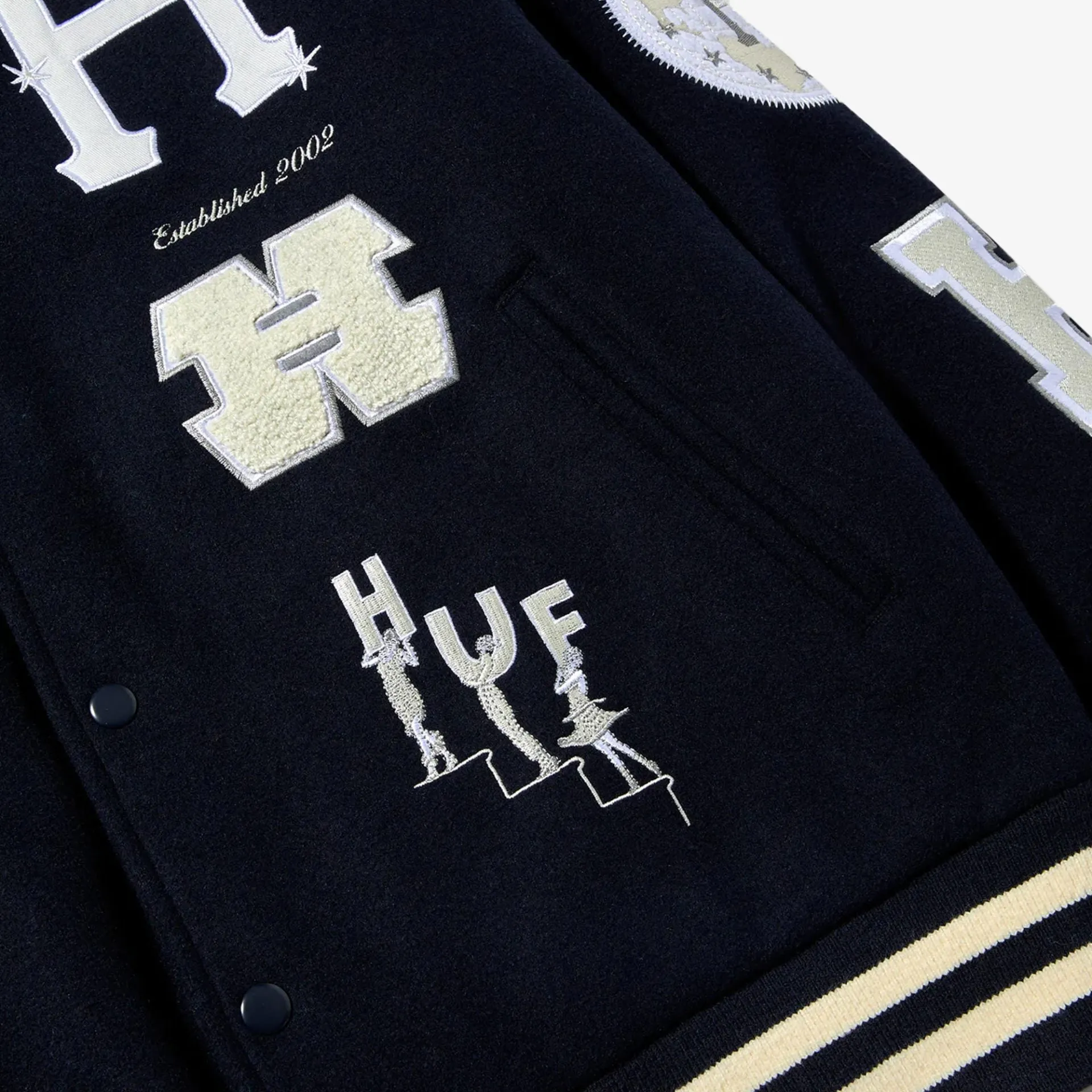 HUF | YEAR CLASSIC H VARSITY JACKET 'NAVY'