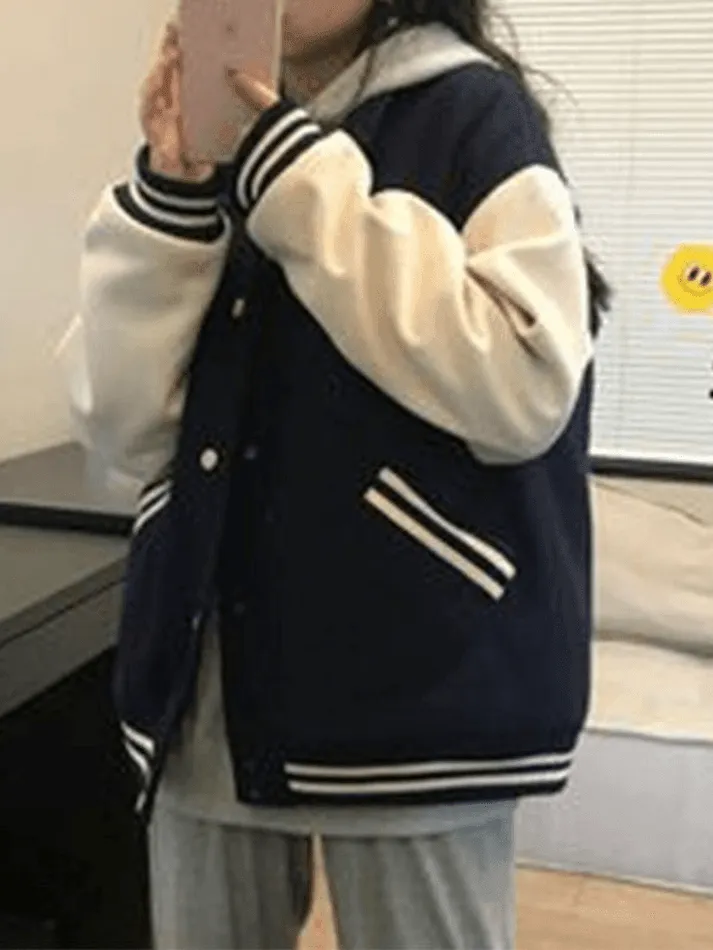 Joskaa Vintage Patchwork Varsity Jacket