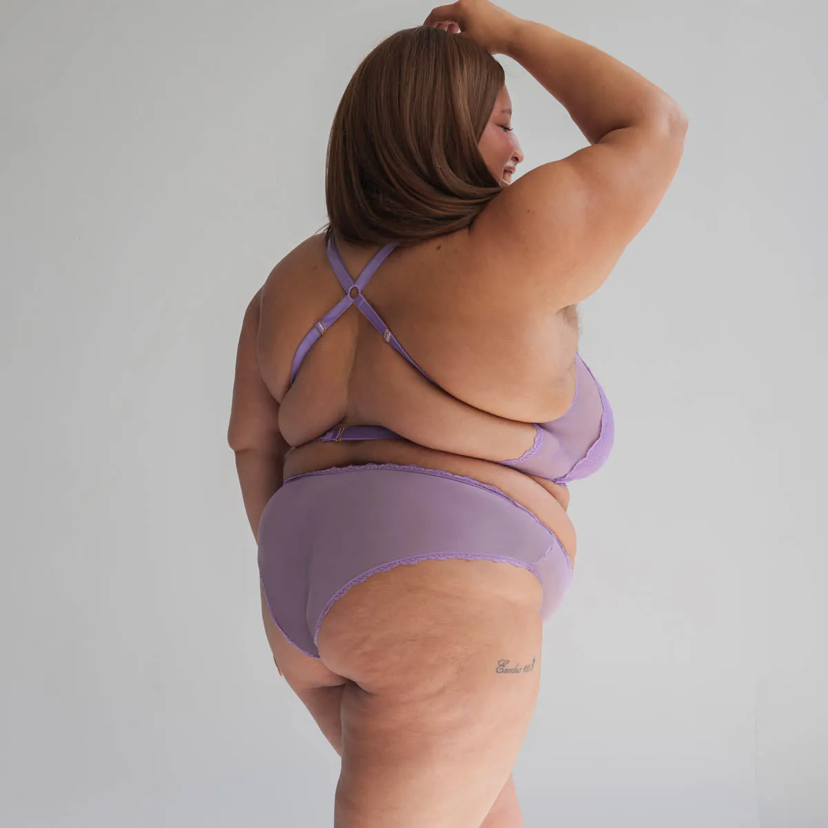 Lacey Racerback Bralette in Lilac By Uye Surana - Easy fit sizes XS-3X