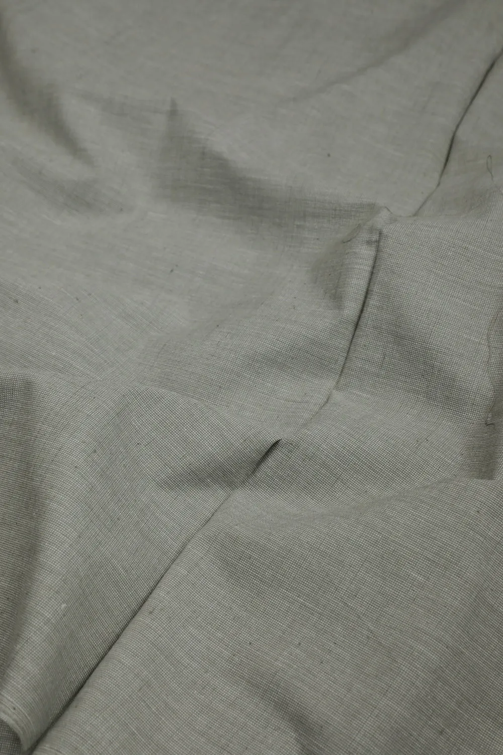 Light Grey Yarn Dyed Handwoven Cotton Fabric