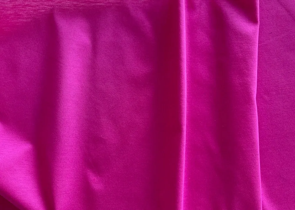 Lighter-Weight Magenta Cotton Knit (Made in Italy)