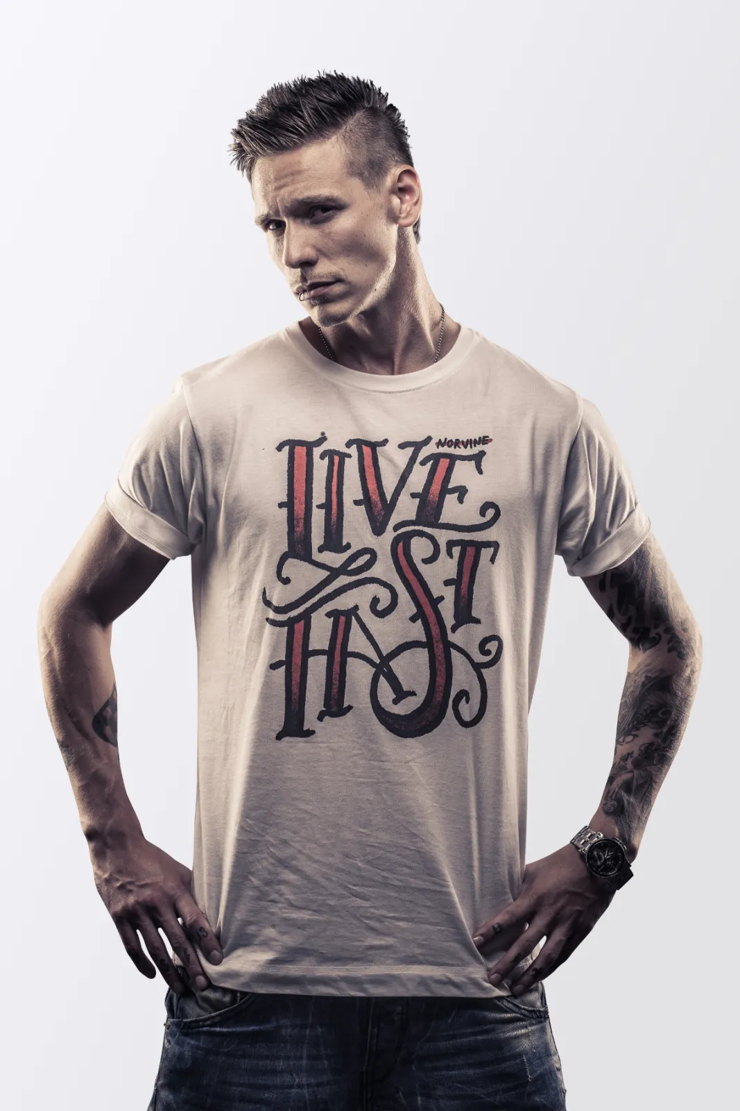 Live Fast White T-Shirt (Norvine)