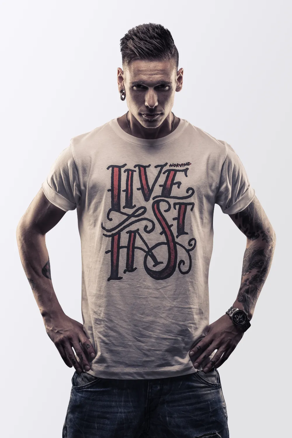 Live Fast White T-Shirt (Norvine)