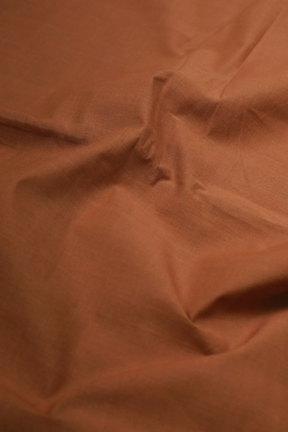 Maroonish Brown Mangalagiri Cotton Fabric - 0.5m