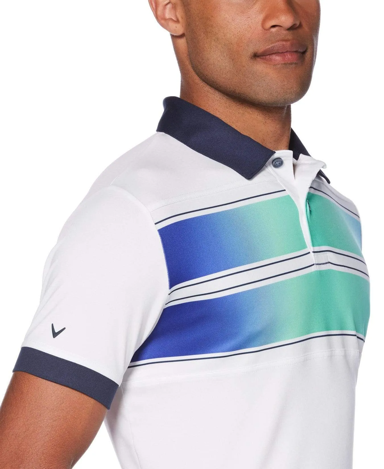 Mens Callaway X Ombre Chest Stripe Polo