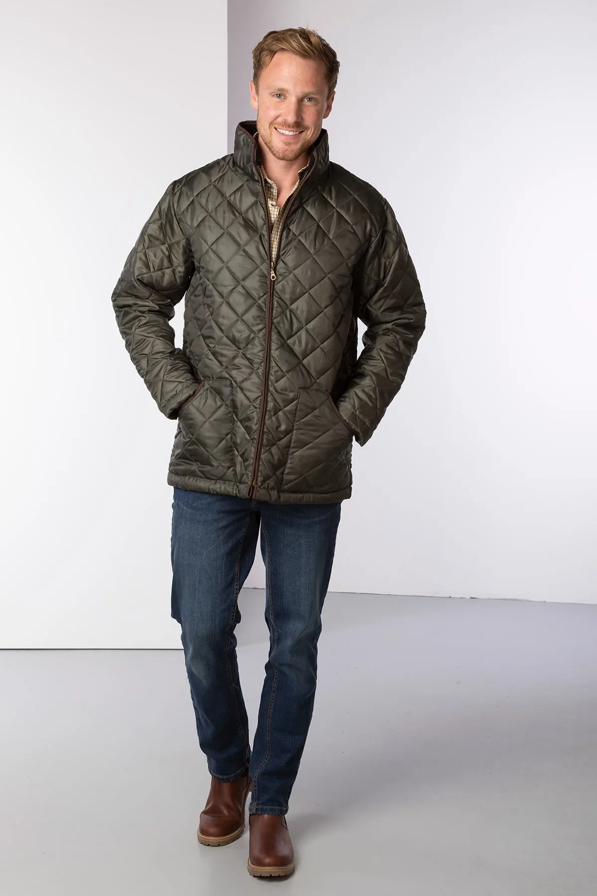 Men's Country Olive Quilted Jacket