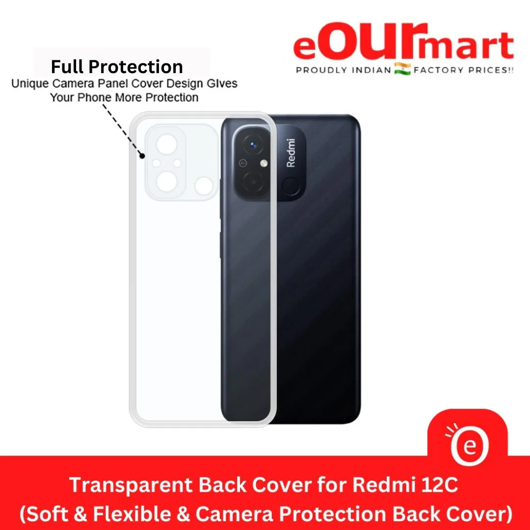 Mobile Back Cover for Mi Redmi 12C ( Flexible | Silicone | Transparent )