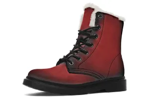 Mood: Blood Winter Boots - Warm Micro-Suede Doc-Style Boots Lined with Vegan Wool