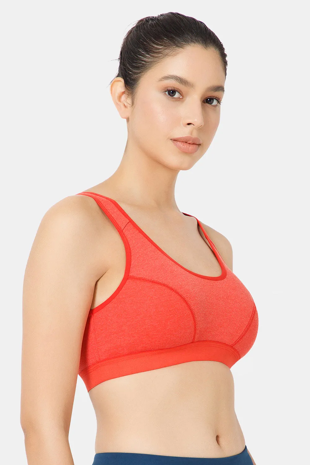 Naidu Hall Cotton Sports Bra - Erica | High Coverage, Cut & Sew Design, Effortless Comfort